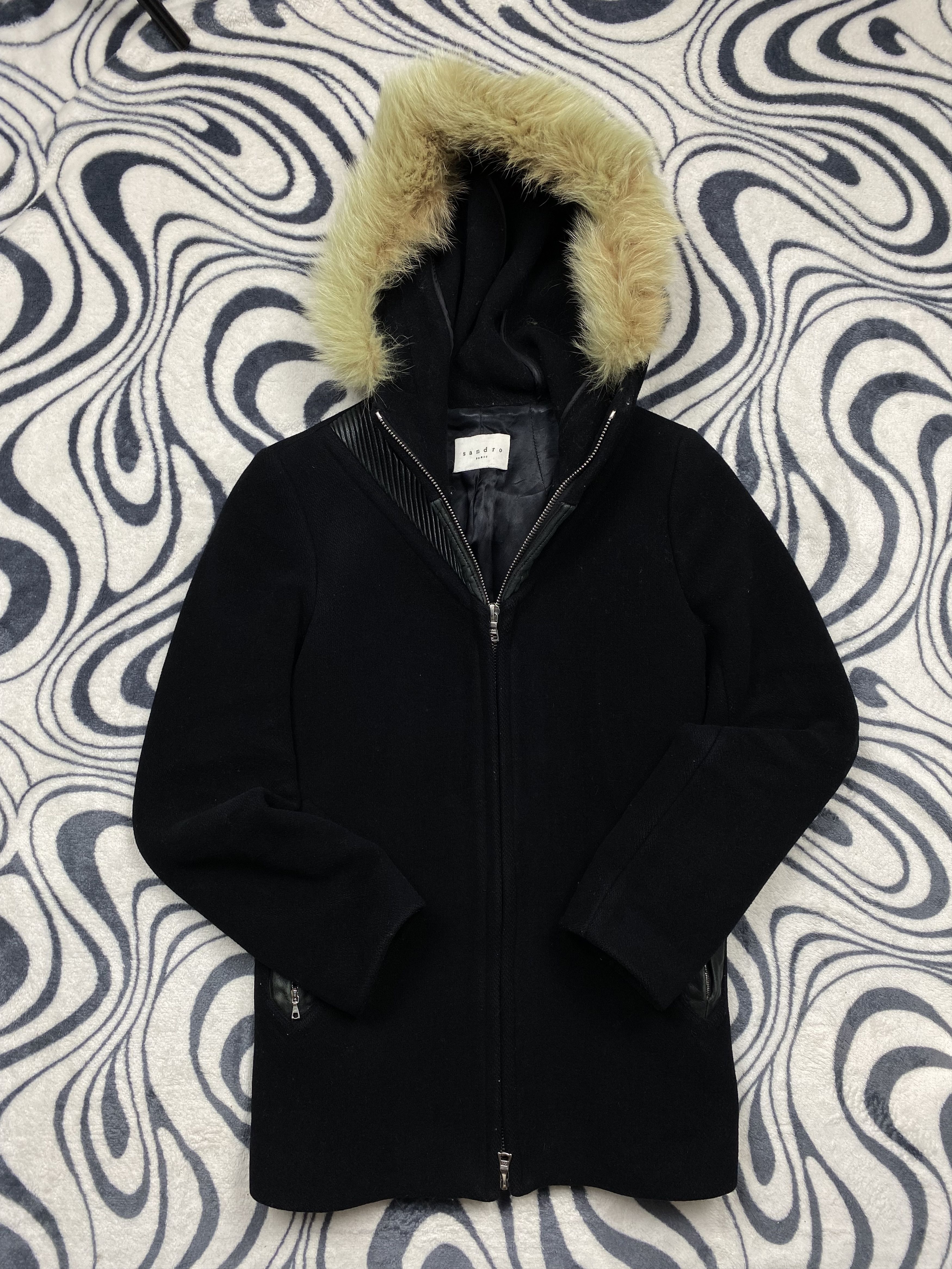 Sandro Sandro Paris Wool Coat Jacket Size XS / US 0-2 / IT 36-38 - 1 Thumbnail