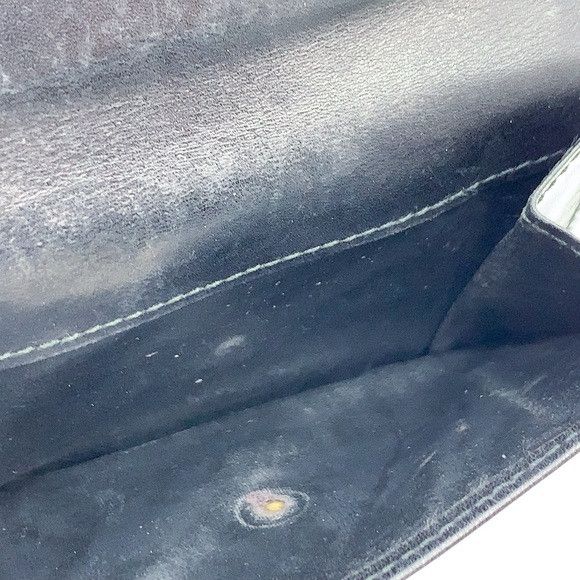 Salvatore Ferragamo Salvatore Ferragamo Black Leather Wallet with Gold Accent Size ONE SIZE - 11 Thumbnail