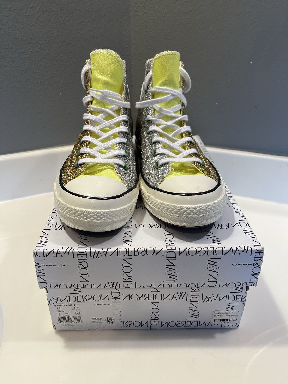 Converse × JW Anderson J.W. Anderson Glitter Gutter High Top Converse Size US 12 / EU 45 - 3 Thumbnail