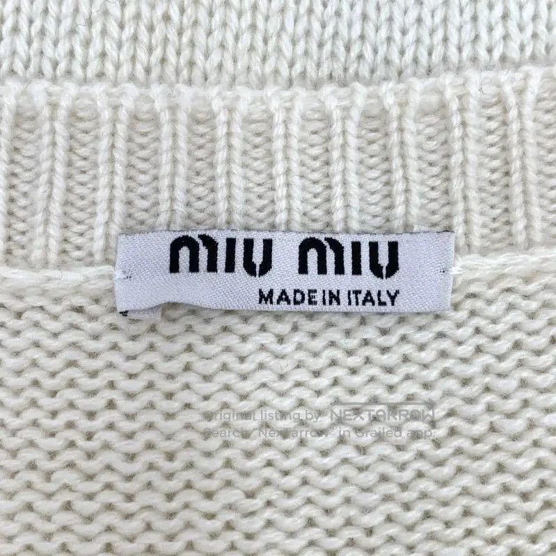 Miu Miu Miu Miu Women's Beige Cashmere Cardigan with Bows . Size XS / US 0-2 / IT 36-38 - 4 Thumbnail