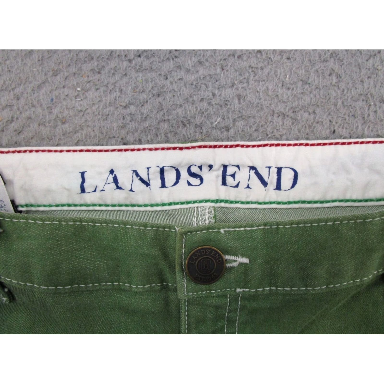 Lands' End Lands' End Modern Fit Capri Boot Leg Jeans 10P Green Denim Cotton 5-Pocket Womens Capris 10 Petite Used Size 32" / US 10 / IT 46 - 4 Thumbnail