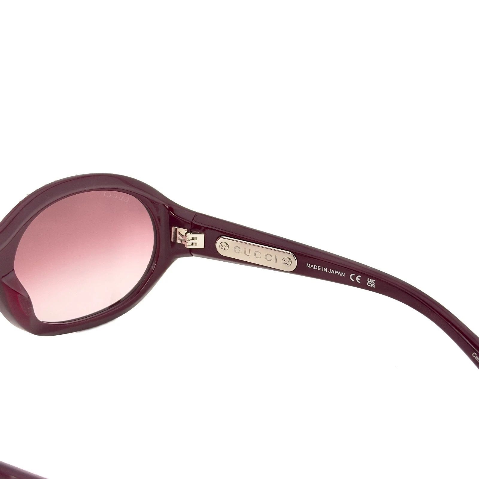 Gucci GUCCI GG2013S Burgundy 2013 Spike Fashion Sunglasses 002 Size ONE SIZE - 7 Thumbnail