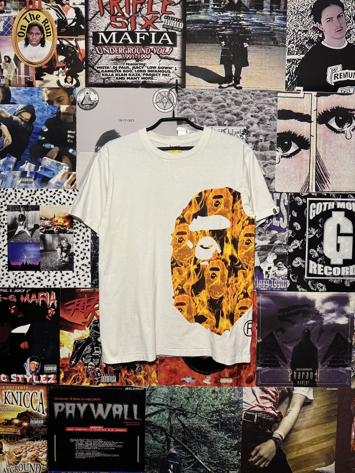 Bape Flame Side Ape Head Tee
