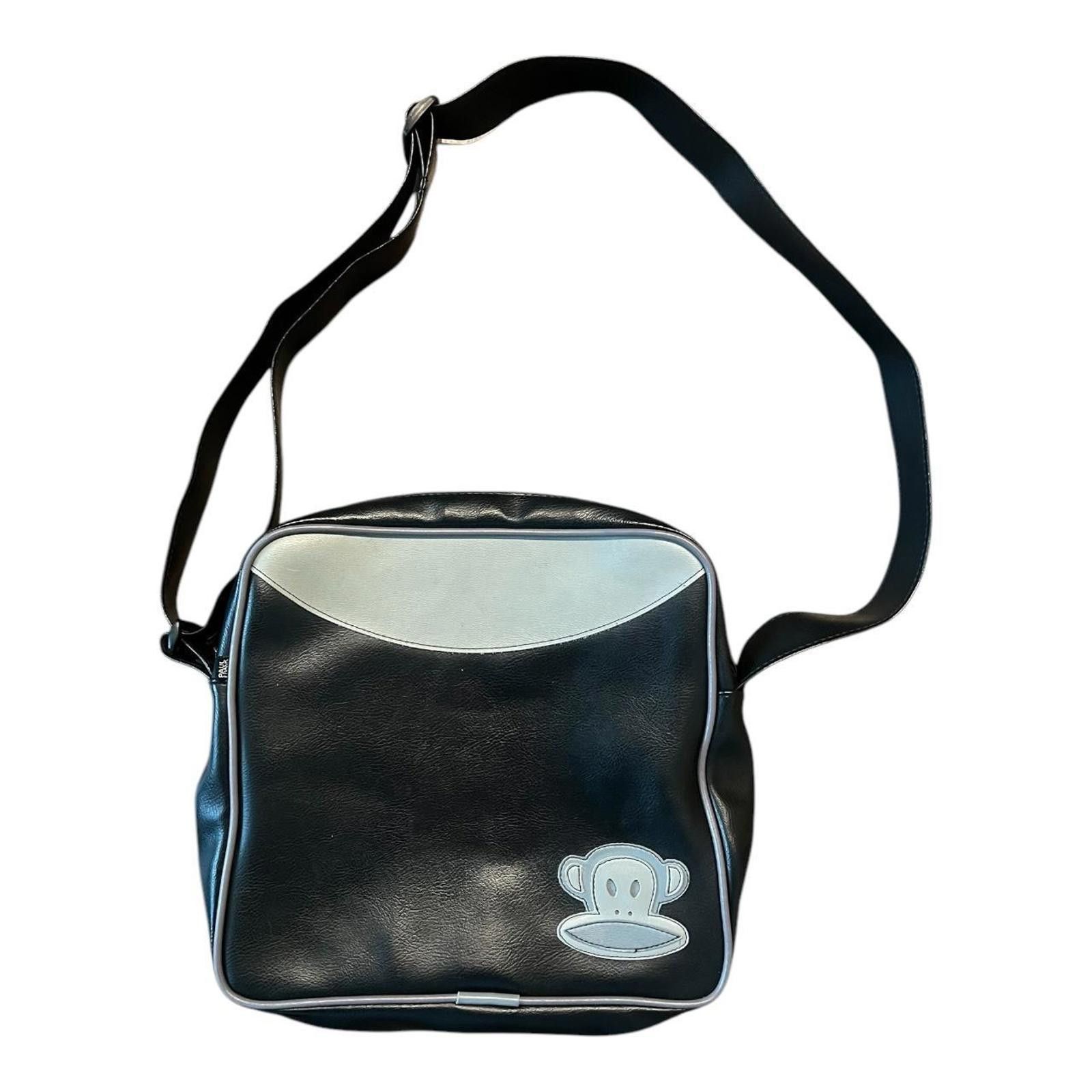 Vintage Paul Frank Black/grey Messenger Bag Y2K, Women's