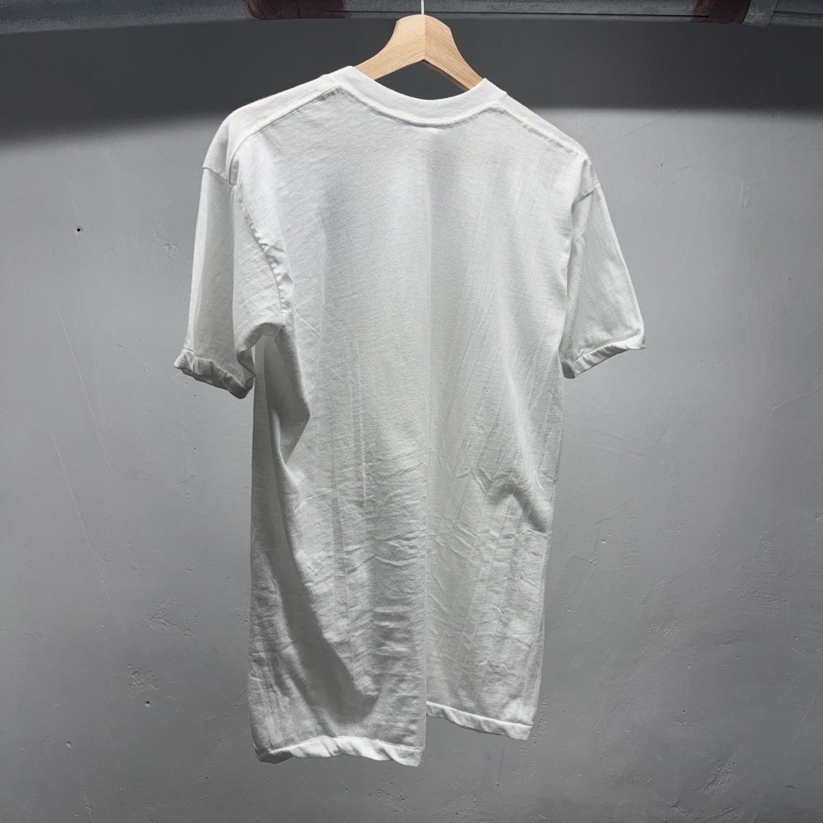 Vintage 80s Paper Thin Blank White Shirt ERD Grunge Chrome Size US XL / EU 56 / 4 - 4 Thumbnail