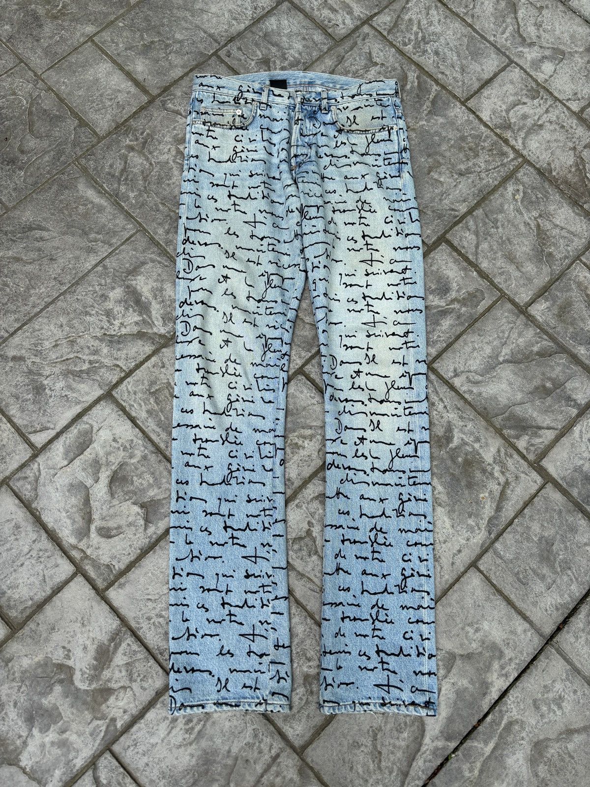 Dior S/S15 “Handwritten” Script Denim | Grailed