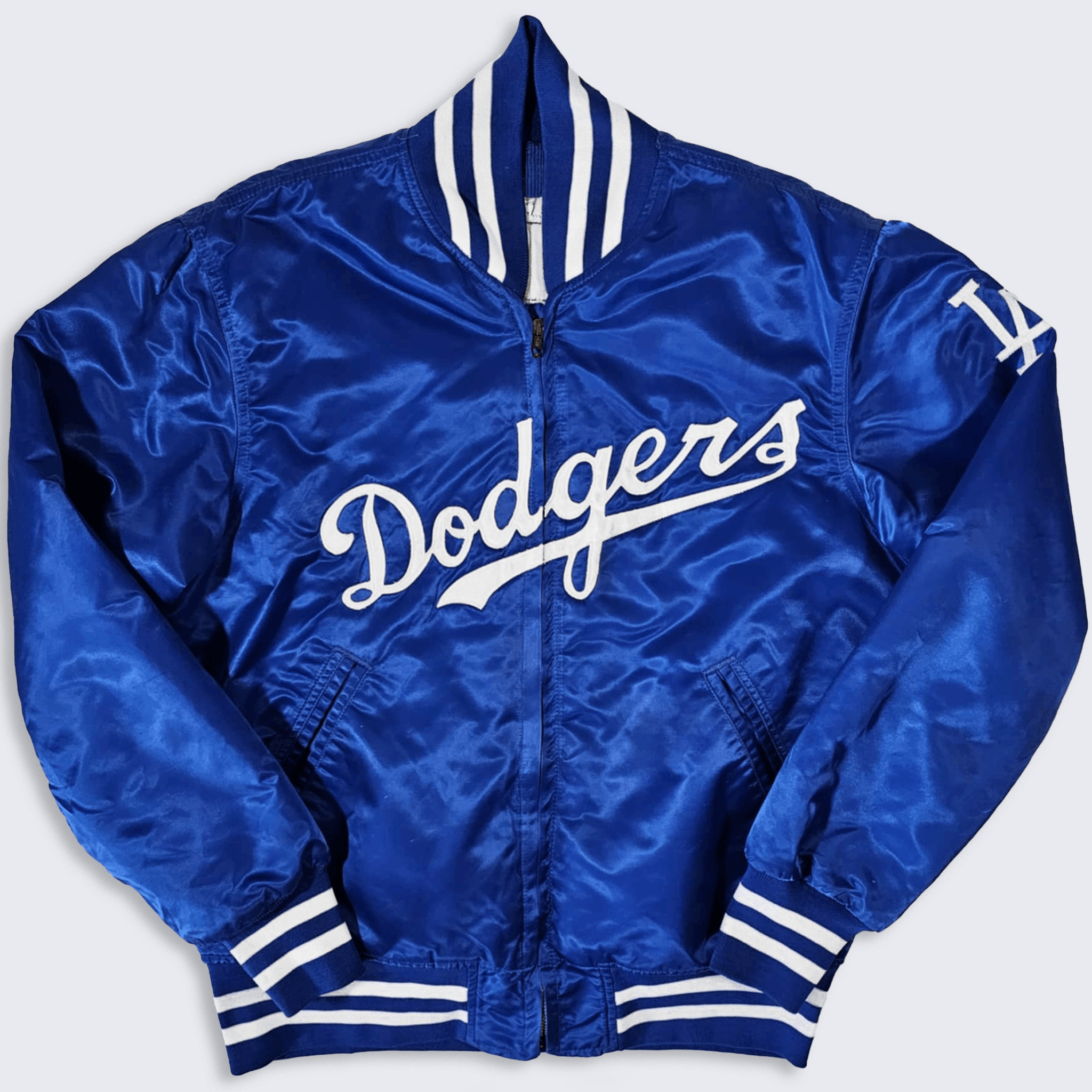 MLB Los Angeles Dodgers 80s Team Issued Satin Bomber Jacket Size US L / EU 52-54 / 3 - 1 Thumbnail