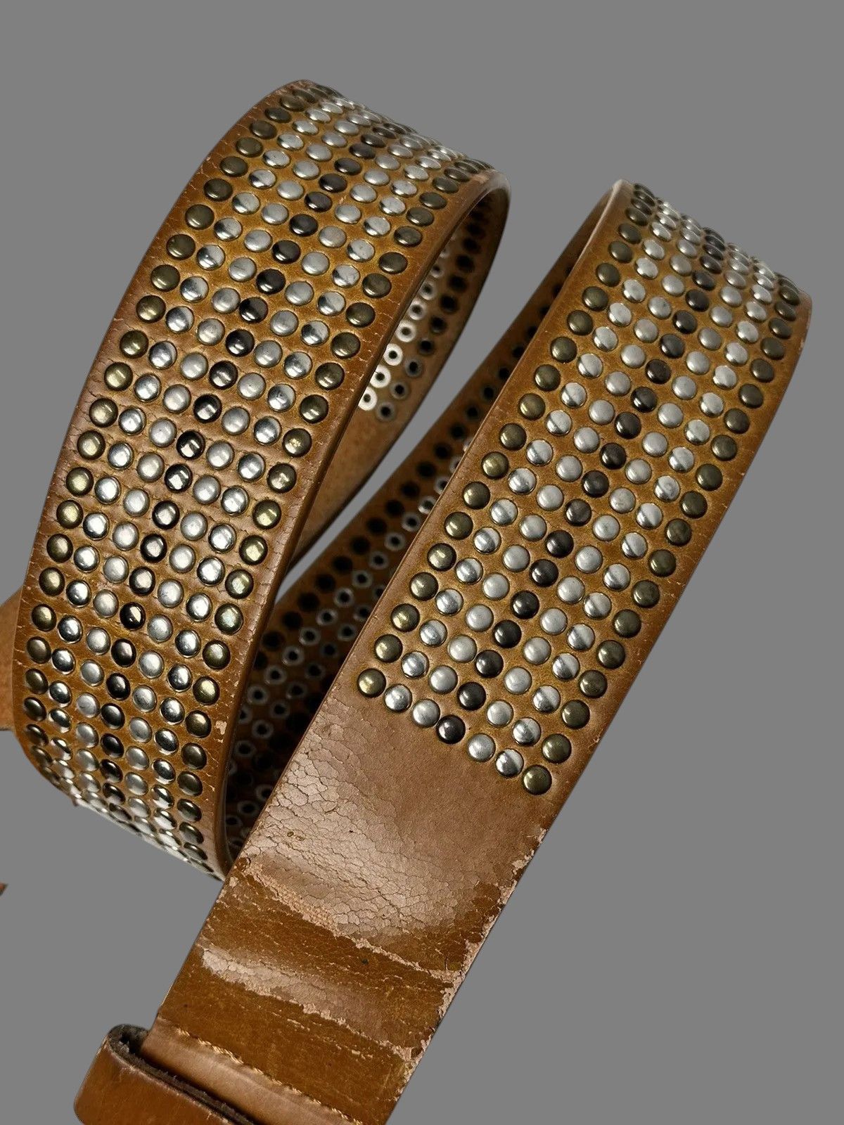 Beauty Beast Vintage Brown Leather Belt Classic Italian Handmade Style Size ONE SIZE - 9 Thumbnail