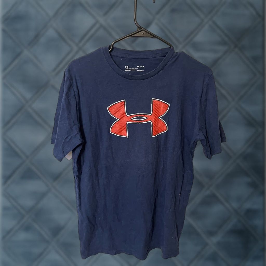 Under Armour Under Armour T-Shirt Men’s Short Sleeve Navy Crew Neck Heatgear Cotton Logo Graphic Size US M / EU 48-50 / 2 - 1 Thumbnail