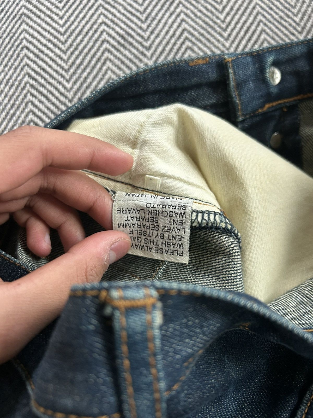 Dior dior homme ss04 indigo dyed raw denim Size US 26 / EU 42 - 6 Thumbnail