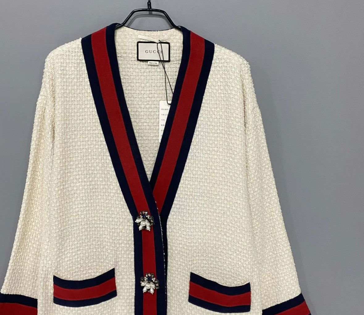 Gucci gucci striped cardigan with jewel buttons. Size S / US 4 / IT 40 - 2 Thumbnail