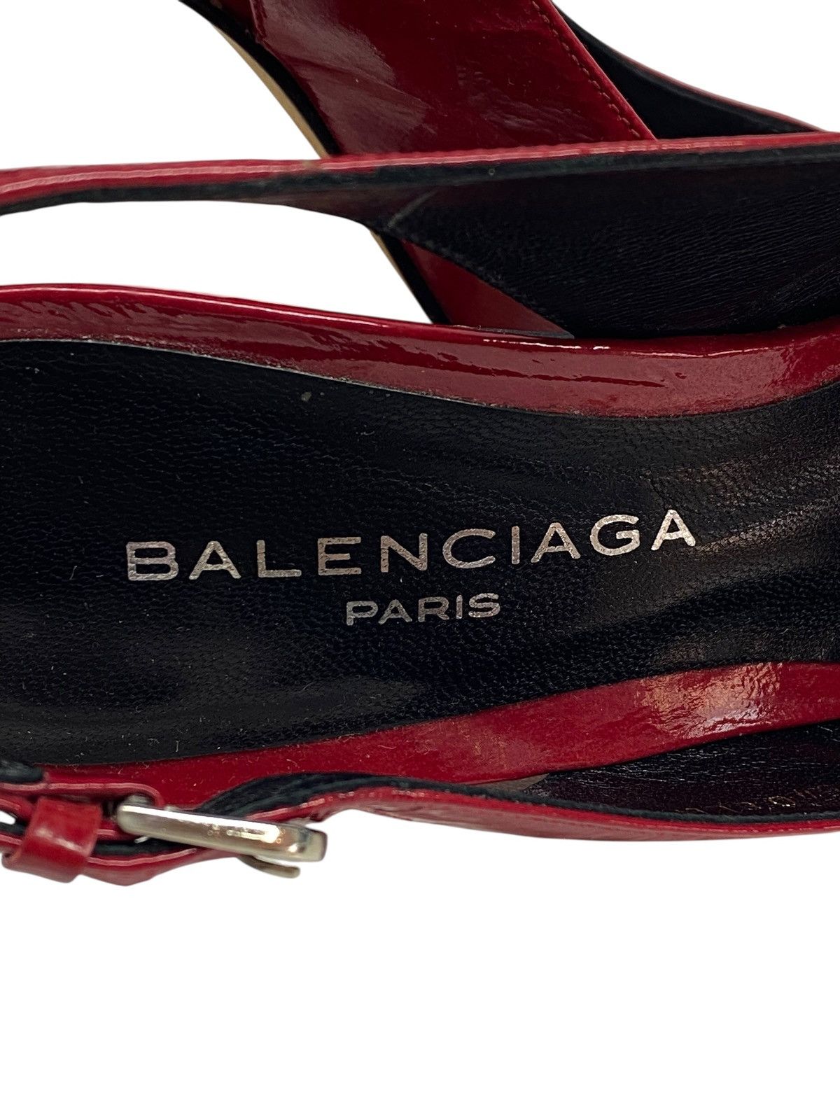 Balenciaga 🔥 BALENCIAGA RED HEELS Y2K CUTOUT SLINGBACK DIVA ENERGY Size US 4 / IT 34 - 12 Thumbnail