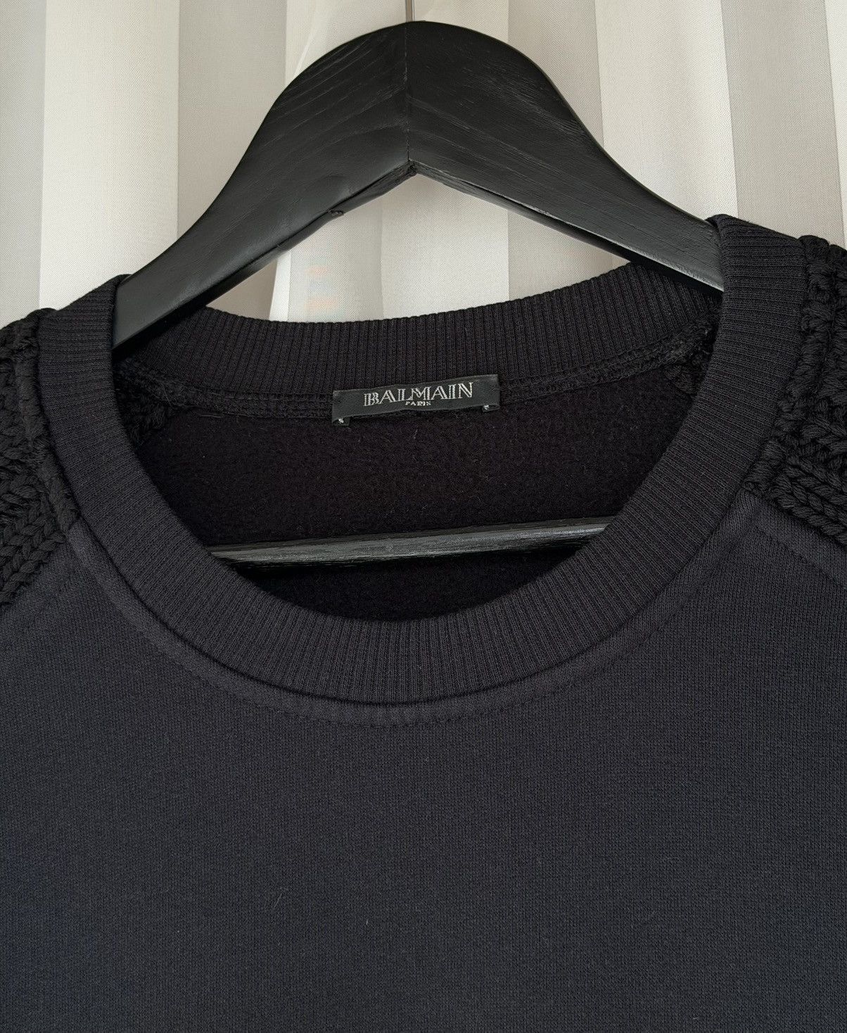 Balmain BALMAIN FW2014 Army Cabel Knit Zip Sweater Decarnin Black Size US M / EU 48-50 / 2 - 11 Thumbnail