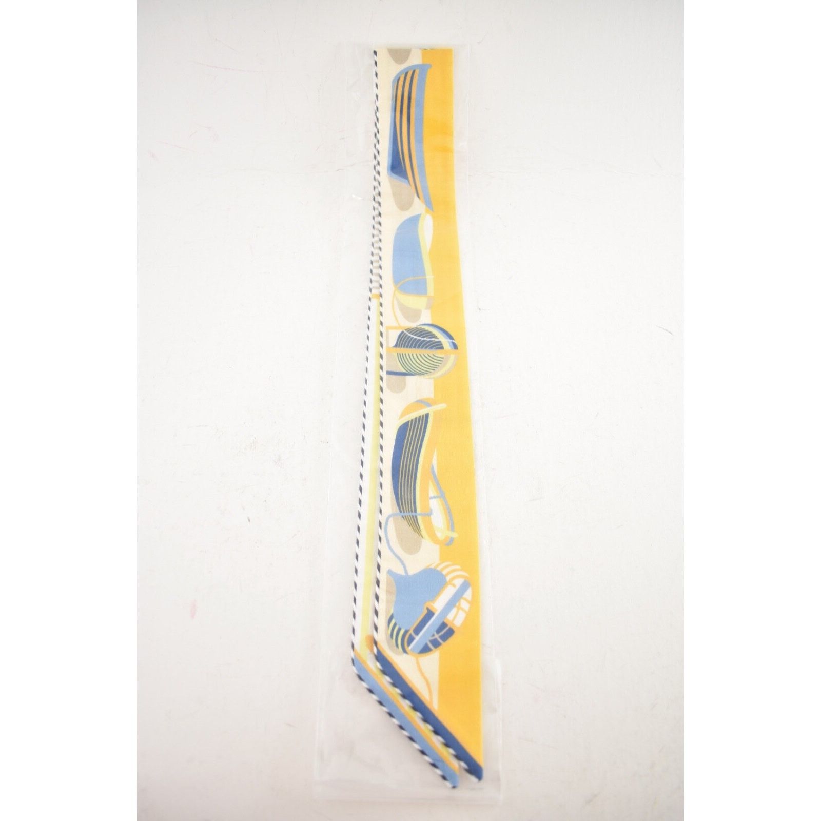 Hermes Hermes Scarf Twilly Thalassa 100% Cotton Bouton D'or Bag Tie Size ONE SIZE - 1 Thumbnail