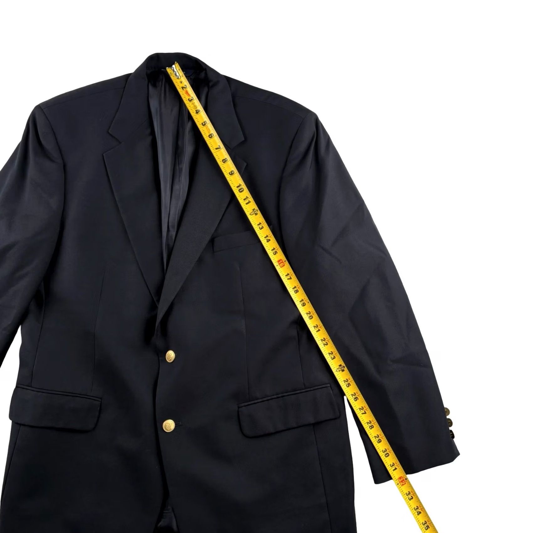 Brooks Brothers Brooks Brothers Men’s Blazer Jacket Black 43R Wool Two-Button Single-Breasted Notch Lapel Regular Fit Vintage: No - 2 Piece Set* Size 46R - 7 Thumbnail