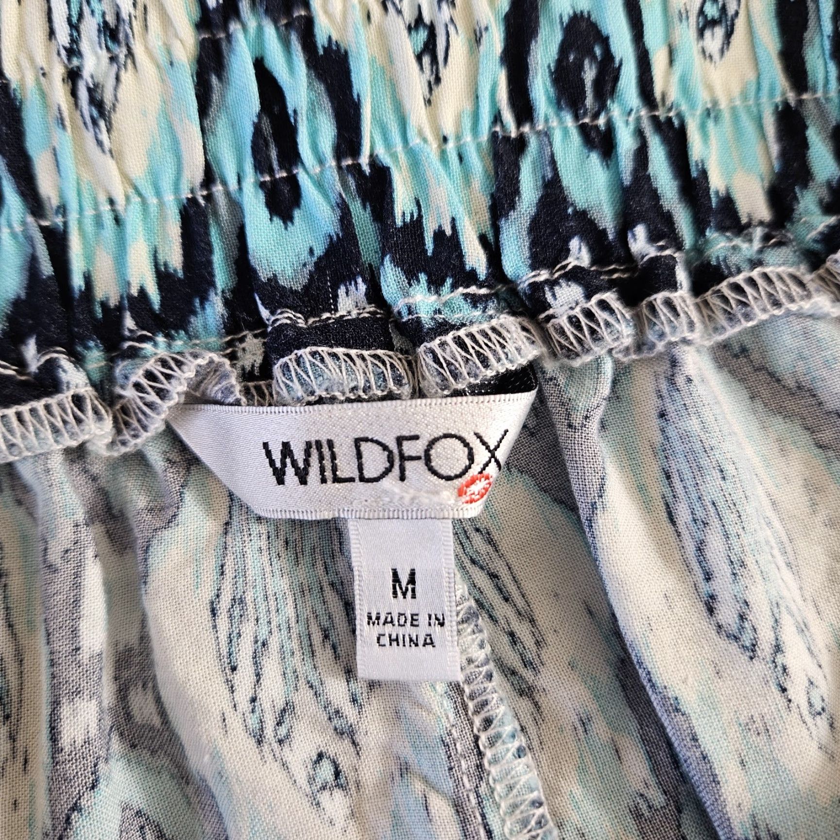 Wildfox Wildfox Womens Shorts Medium Blue Black Pull On High Rise Rayon Size 32" / US 10 / IT 46 - 4 Thumbnail