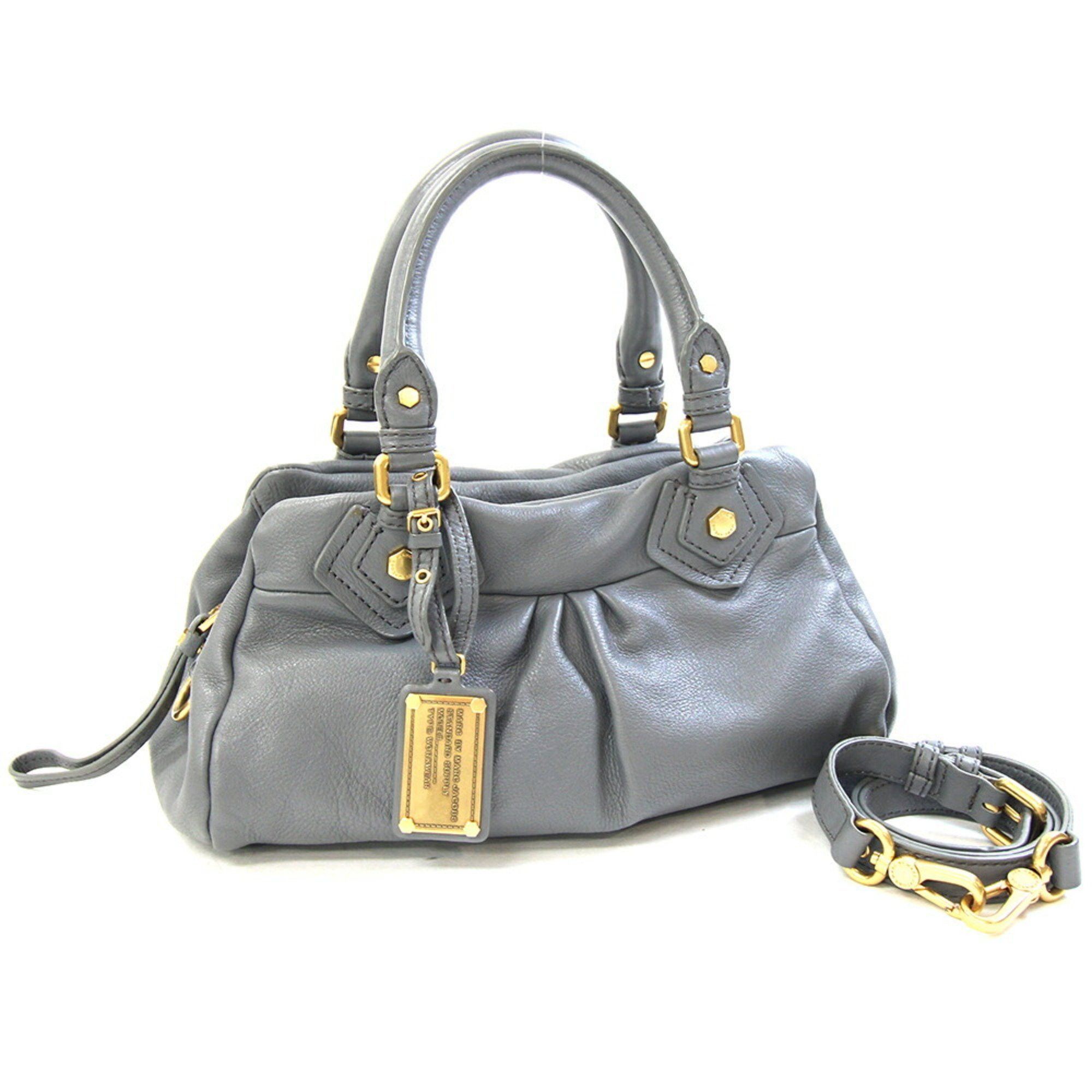 Marc By Marc Jacobs Marc By Jacobs Handbag M3131108 Grey Leather Shoulder Bag Mini Boston For Women Marcjacobs