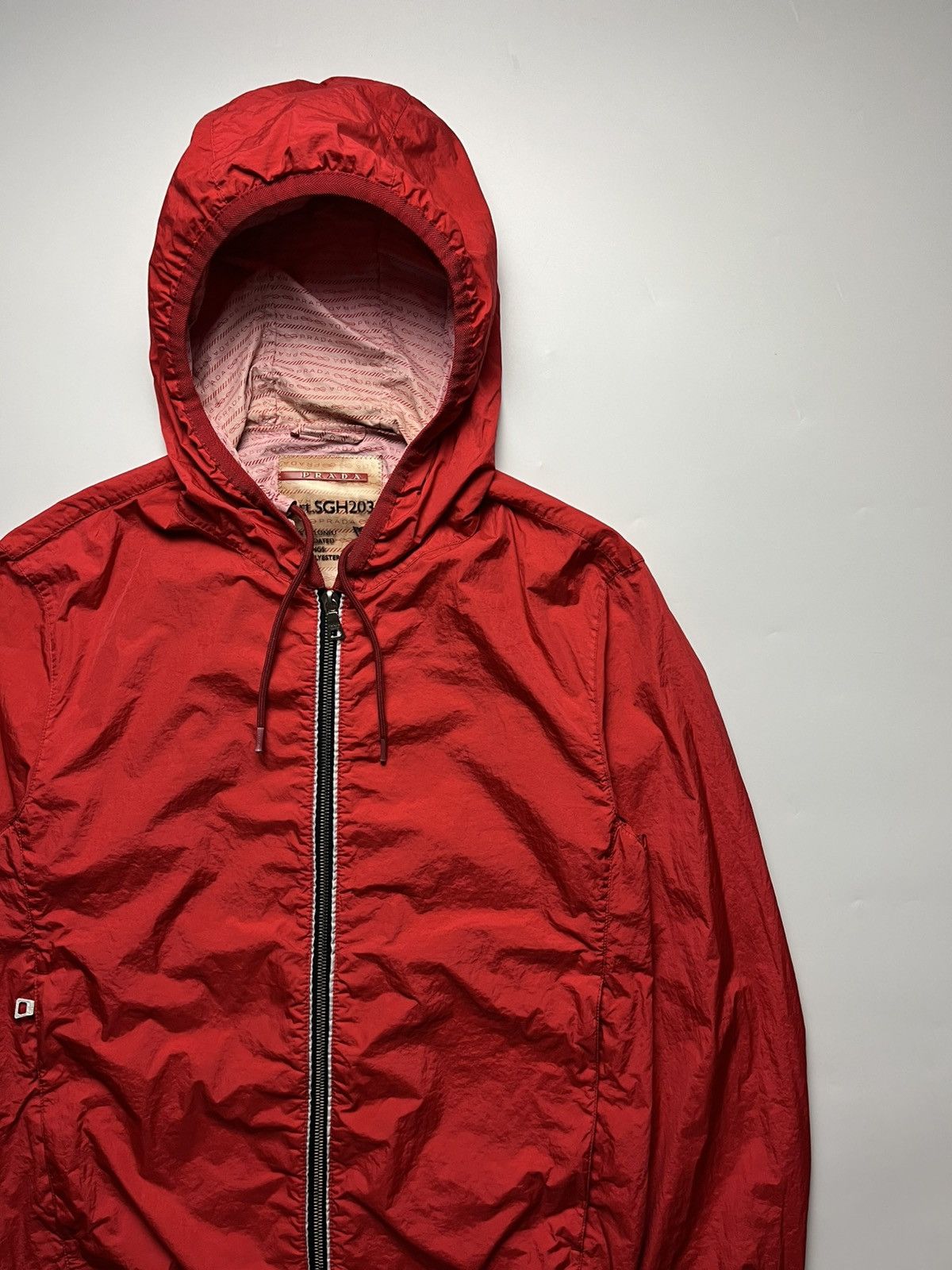 Prada Prada Milano FW10 Linea Rossa Nylon Windbreaker Jacket Size US M / EU 48-50 / 2 - 2 Thumbnail