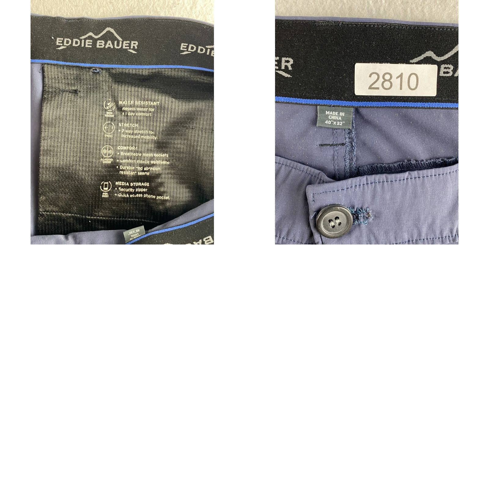 Eddie Bauer Eddie Bauer Pants Mens 40 Blue Golf Hiking Straight Water Resistant Breathable Size US 40 / EU 56 - 11 Thumbnail