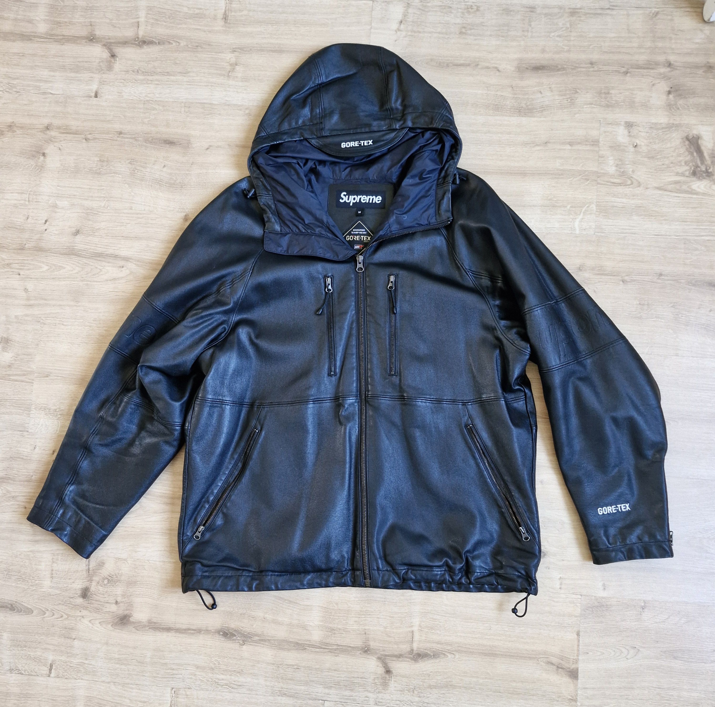 Goretex × Supreme Supreme Gore-Tex Leather Jacket Black | Grailed
