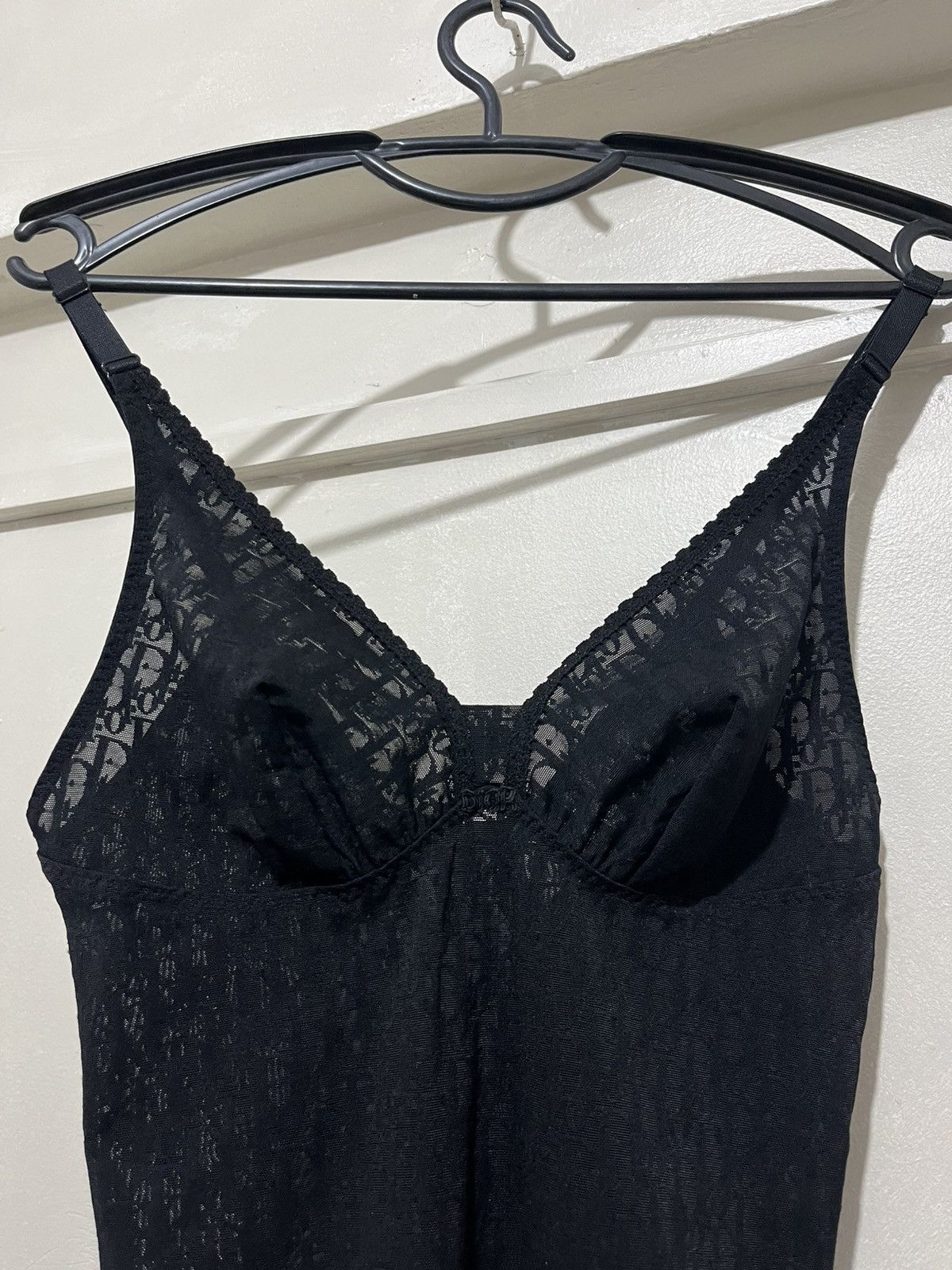 Dior Rare Vintage Christian Dior 1990’s Monogram Sheer Bodysuit Size L / US 10 / IT 46 - 3 Thumbnail