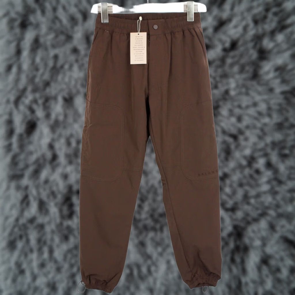 Vintage BALANCE ATHLETICA The Celsius Cargo Trousers Men's XS Drawstring Woven Brown Size US 27 - 1 Thumbnail