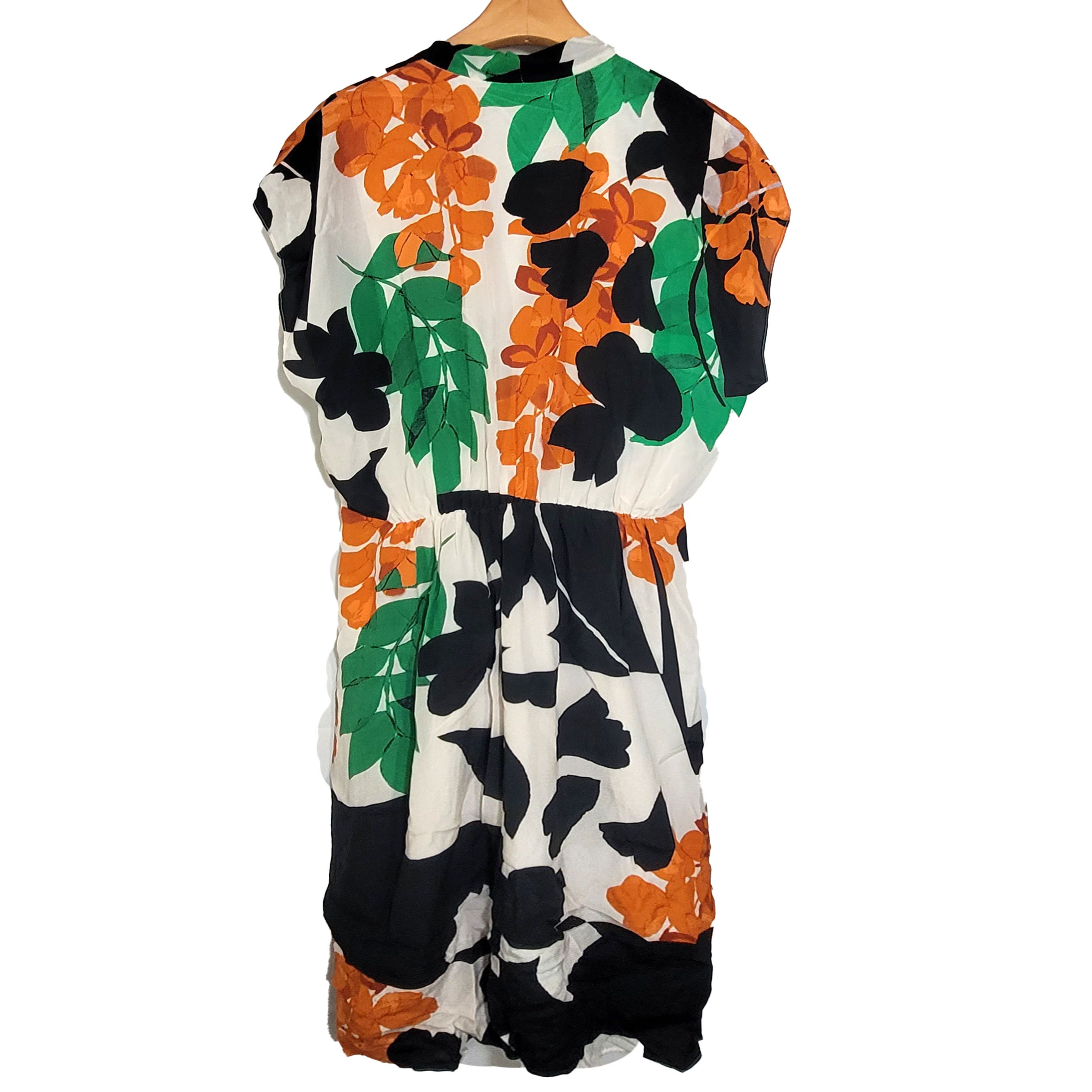 Other Women's 100% Silk Size S Short Sleeve Tank Dress SCK248 Size S / US 4 / IT 40 - 3 Thumbnail
