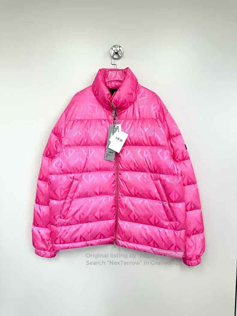 Dior Dior Pink full-print quilted zipper stand-up collar long-s Size US L / EU 52-54 / 3 - 1 Thumbnail