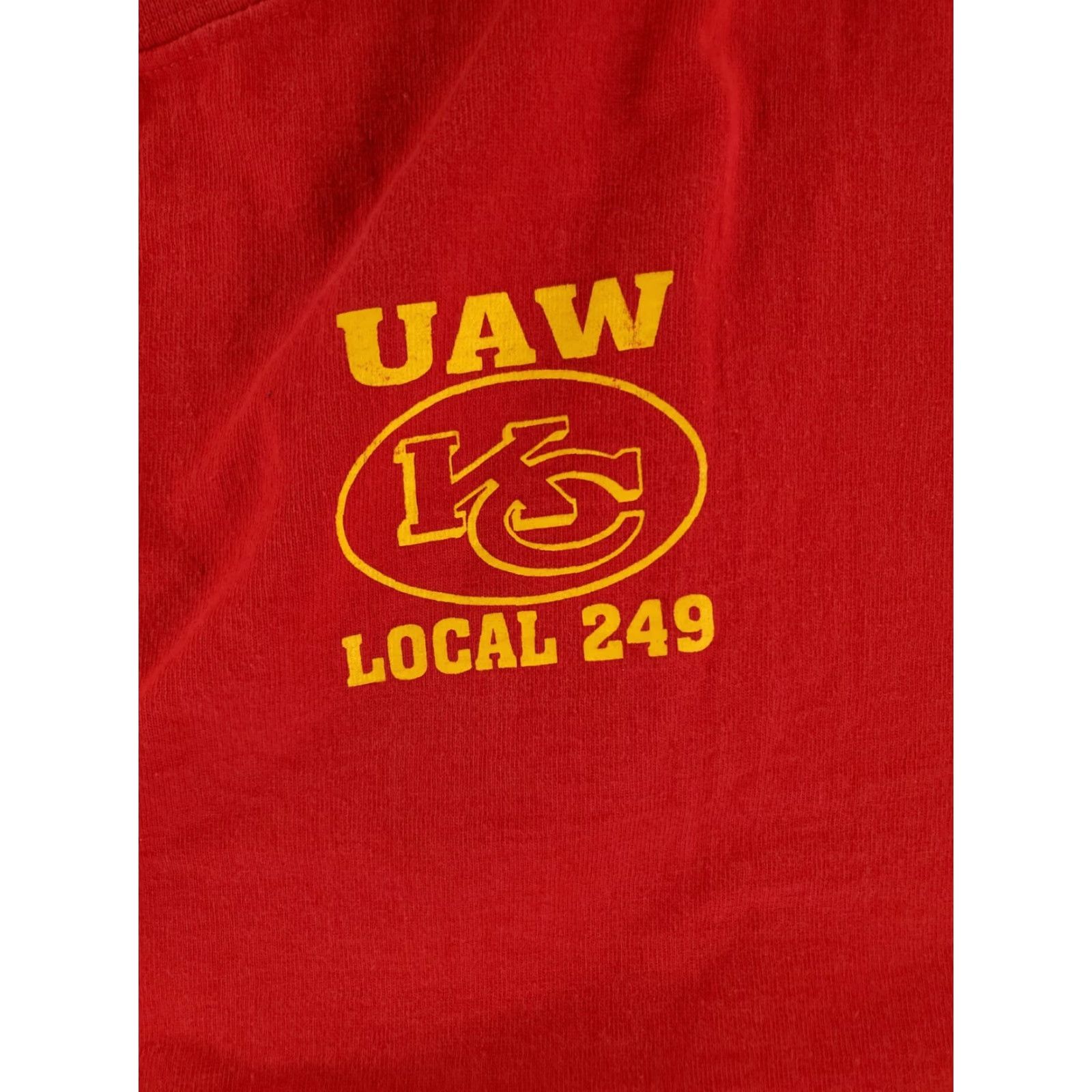 Vintage Camber T Shirt Kansas City Chiefs Super Bowl UAW Made USA Red Mens 3XL Tall Size US XXL / EU 58 / 5 - 2 Thumbnail