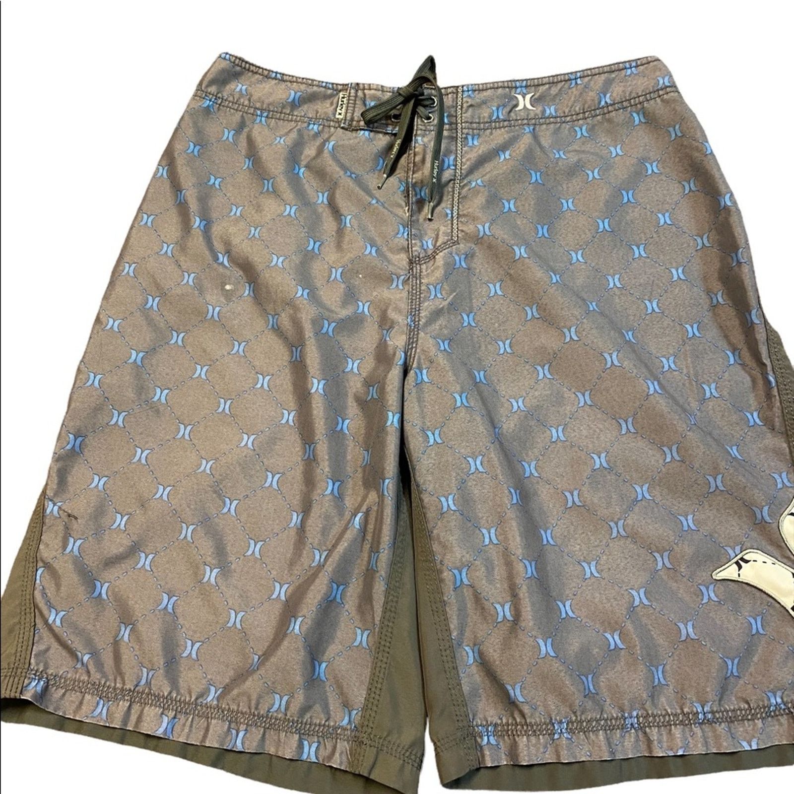 Hurley Mens size 34 Hurley Board Shorts in Gray and Blue Swim Size US 34 / EU 50 - 1 Thumbnail