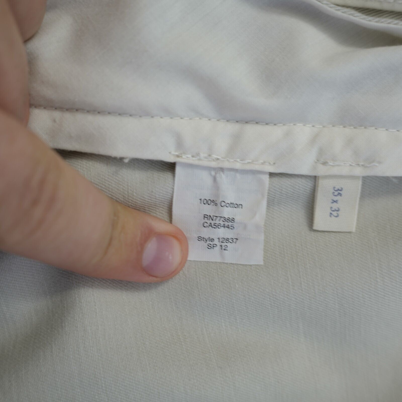 J.Crew J. Crew Classic Fit Gray Cotton Flat Front Chino Pants 35/32 Size US 35 - 7 Thumbnail