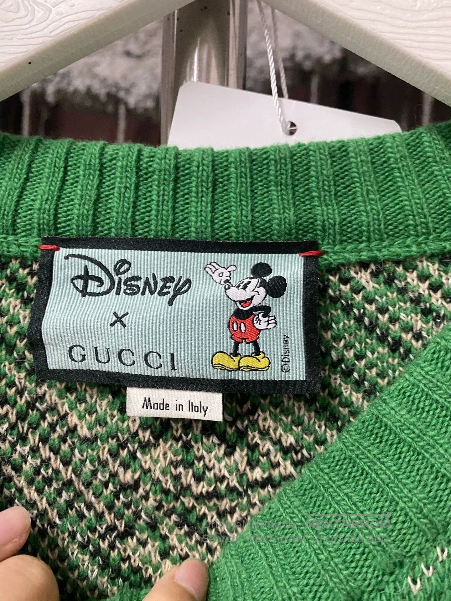 Gucci Green Mickey Mouse Star Pattern Knit Sweater. Size US S / EU 44-46 / 1 - 5 Thumbnail