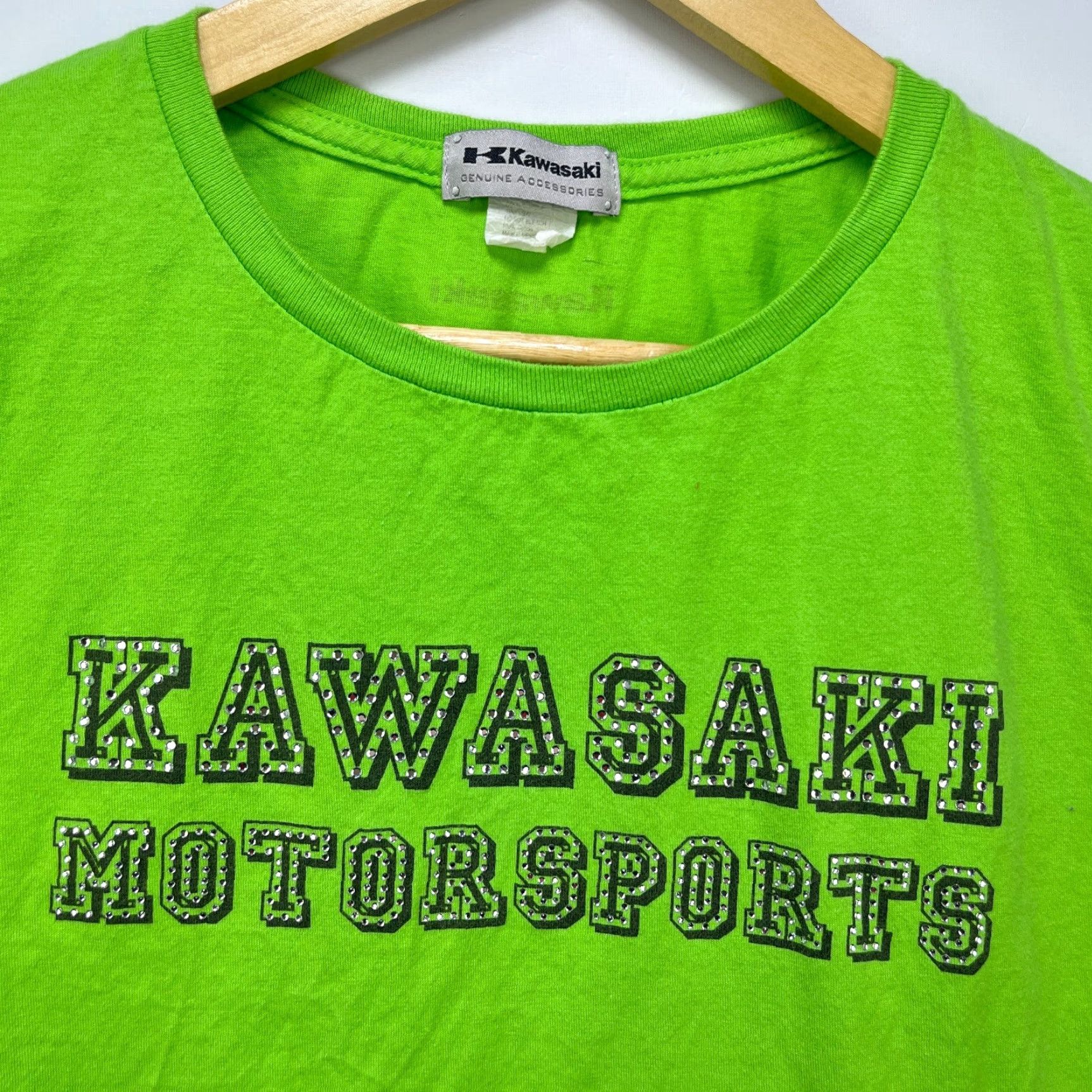 Vintage VINTAGE Kawasaki Y2K Motorsports T-Shirt Women’s XL Racing Shirt Womens XL Green Kawasaki Y2K Racing Size XL / US 12-14 / IT 48-50 - 3 Thumbnail
