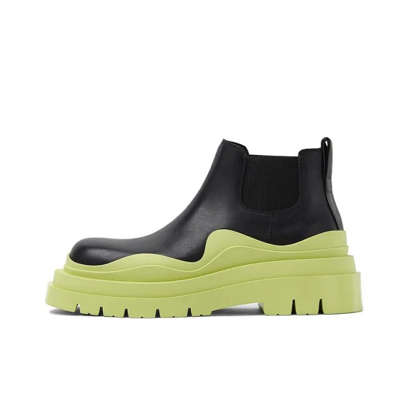 Bottega Veneta o1n1vont1224 Tire Chelsea Boots in Black/Yellow Size US 4 / IT 34 - 2 Thumbnail