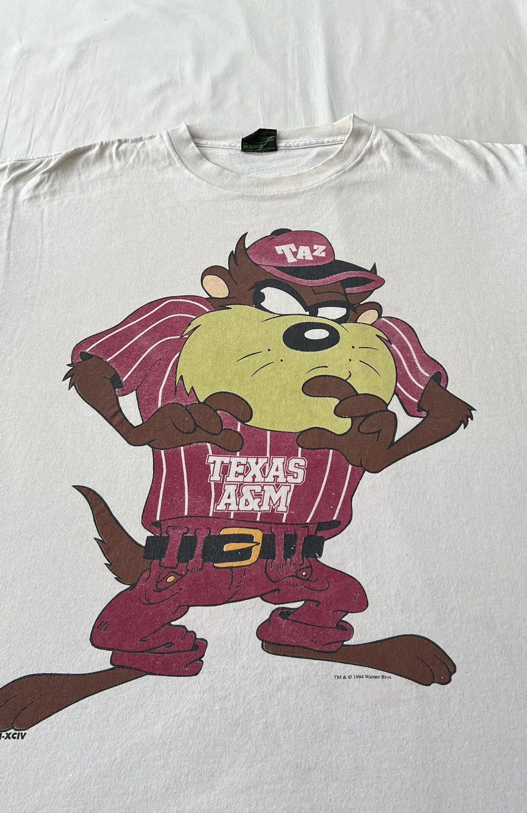 Cartoon Network Vintage 1994 Taz Tazmanian Devil Texas A&M Looney Tunes Size US XL / EU 56 / 4 - 3 Thumbnail