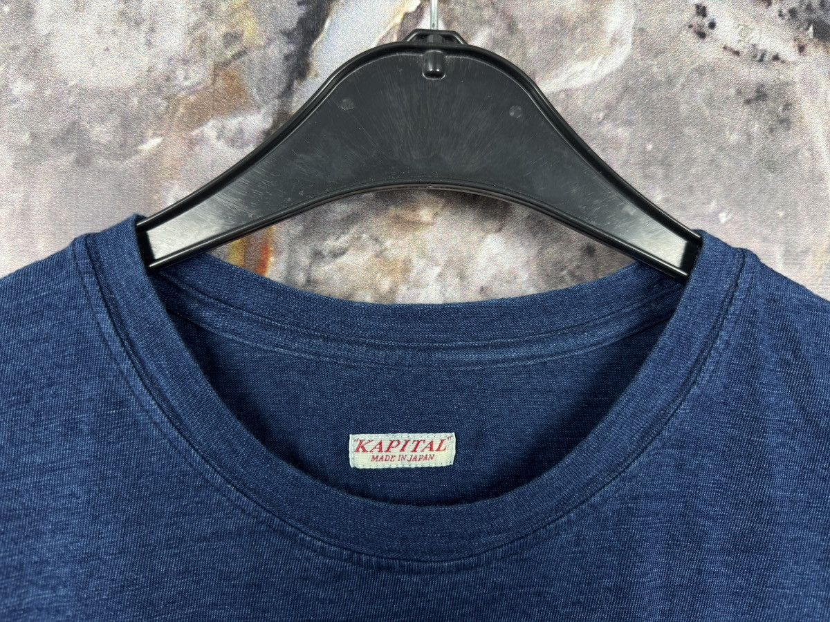 Kapital Kountry Men’s Kapital Indigo Psycho Hurry-Dipitinai T-Shirt Size 4 Size US M / EU 48-50 / 2 - 7 Thumbnail