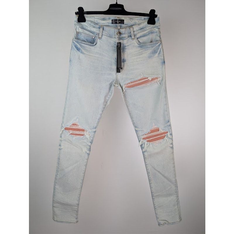 Amiri o1rshd1 MX1 Suede Denim Jeans in Medium Indigo Size US 32 / EU 48 - 2 Thumbnail