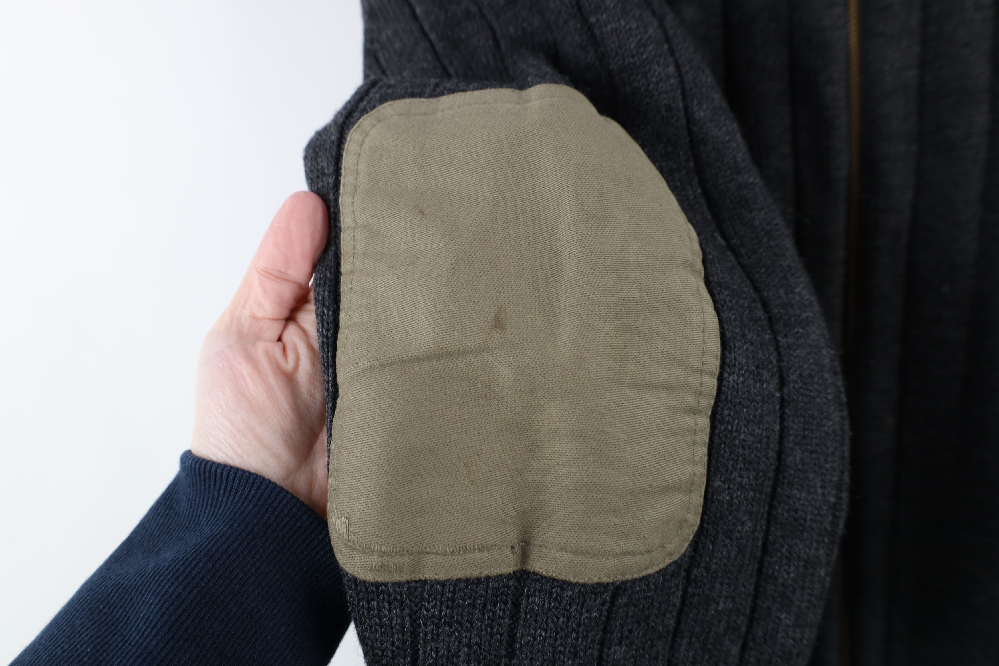 Orvis × Vintage Vintage Orvis Wool Knit Elbow Patch Zip Sweater Jacket Size US L / EU 52-54 / 3 - 6 Thumbnail