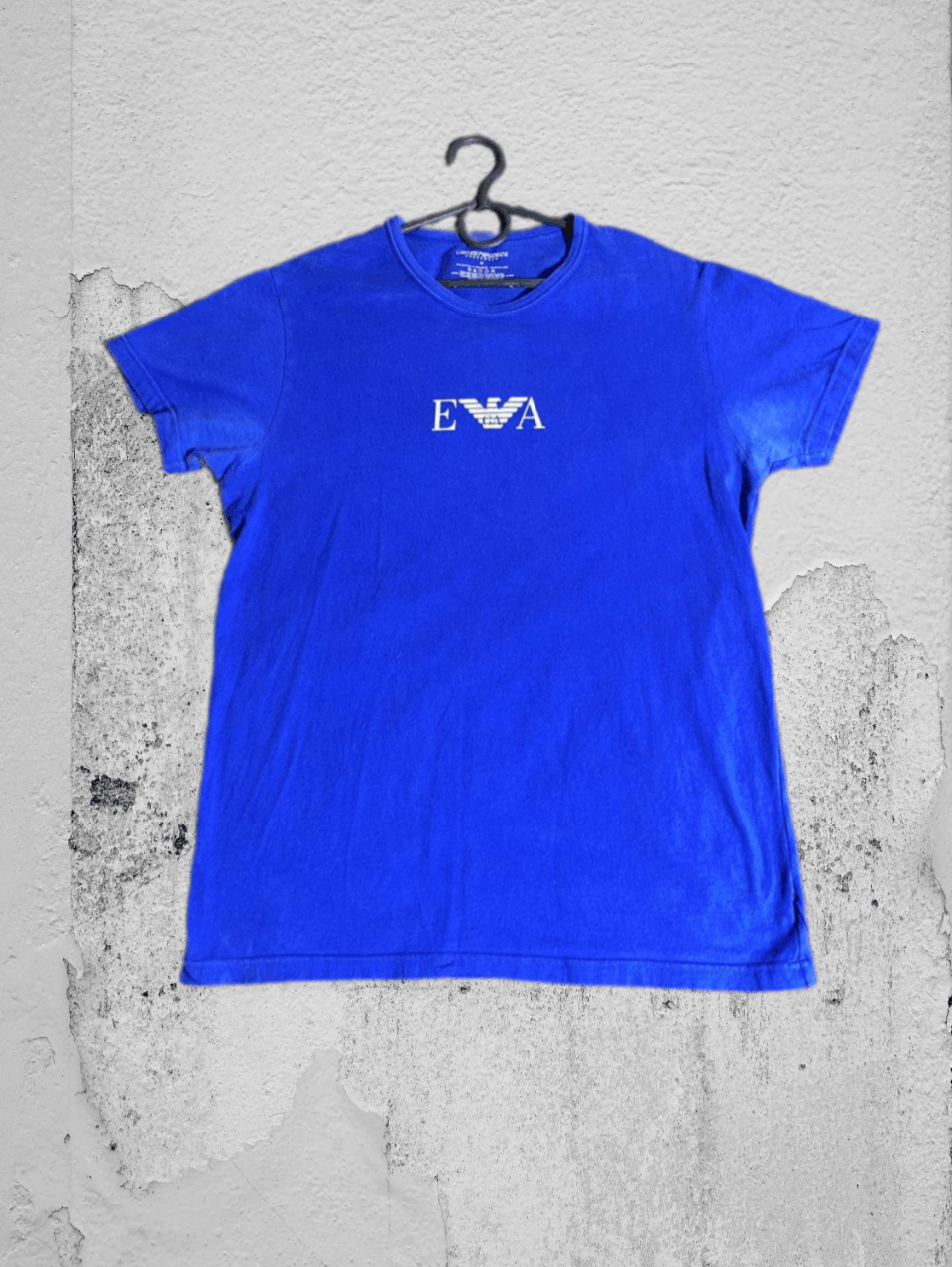 Emporio Armani × Vintage 90s Vintage Emporio Armani Big Logo Marine Cotton T-Shirt Size US M / EU 48-50 / 2 - 1 Thumbnail