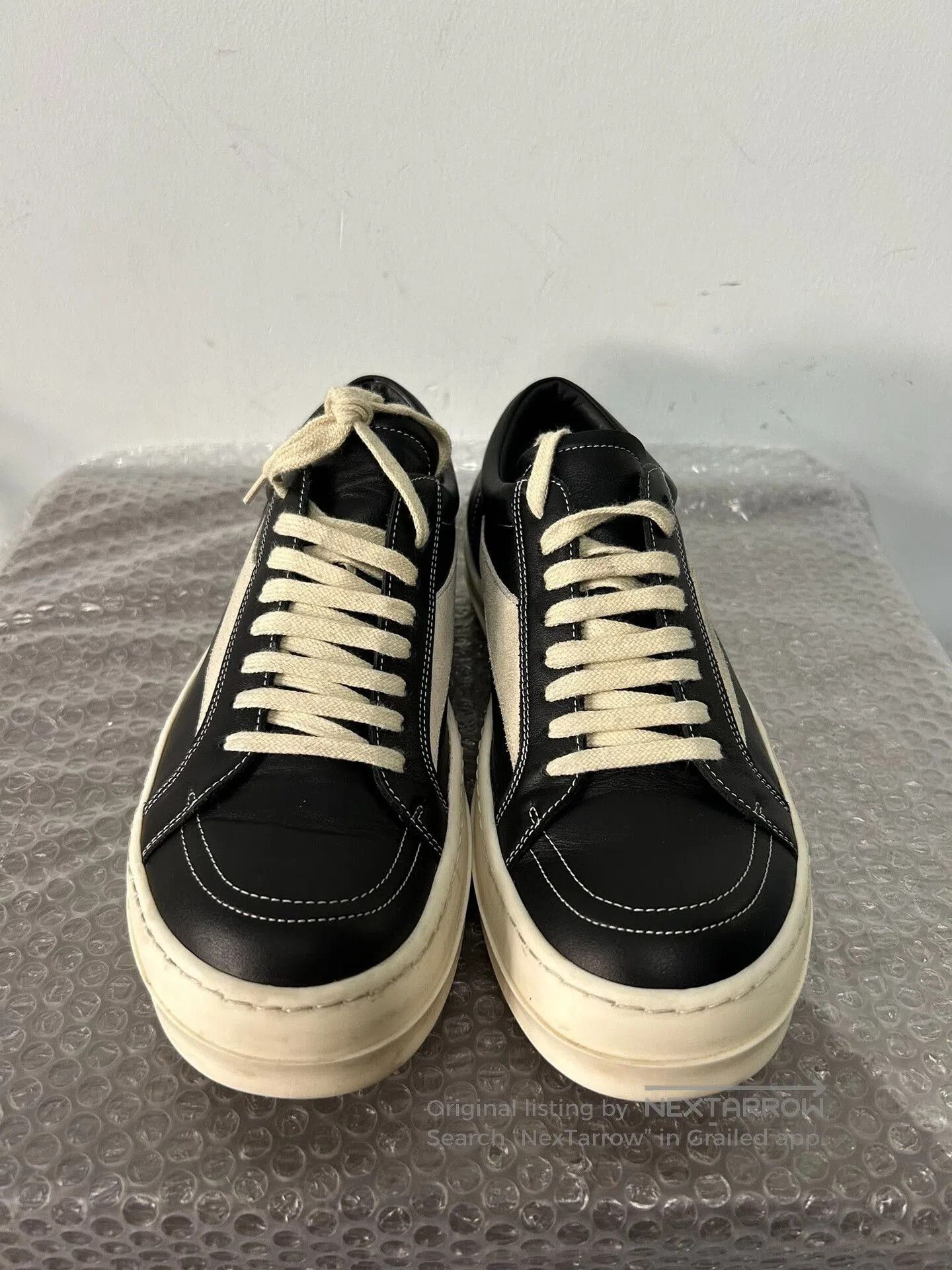 Rick Owens rick owens black leather sneakers size 41. Size US 8 / EU 41 - 2 Thumbnail