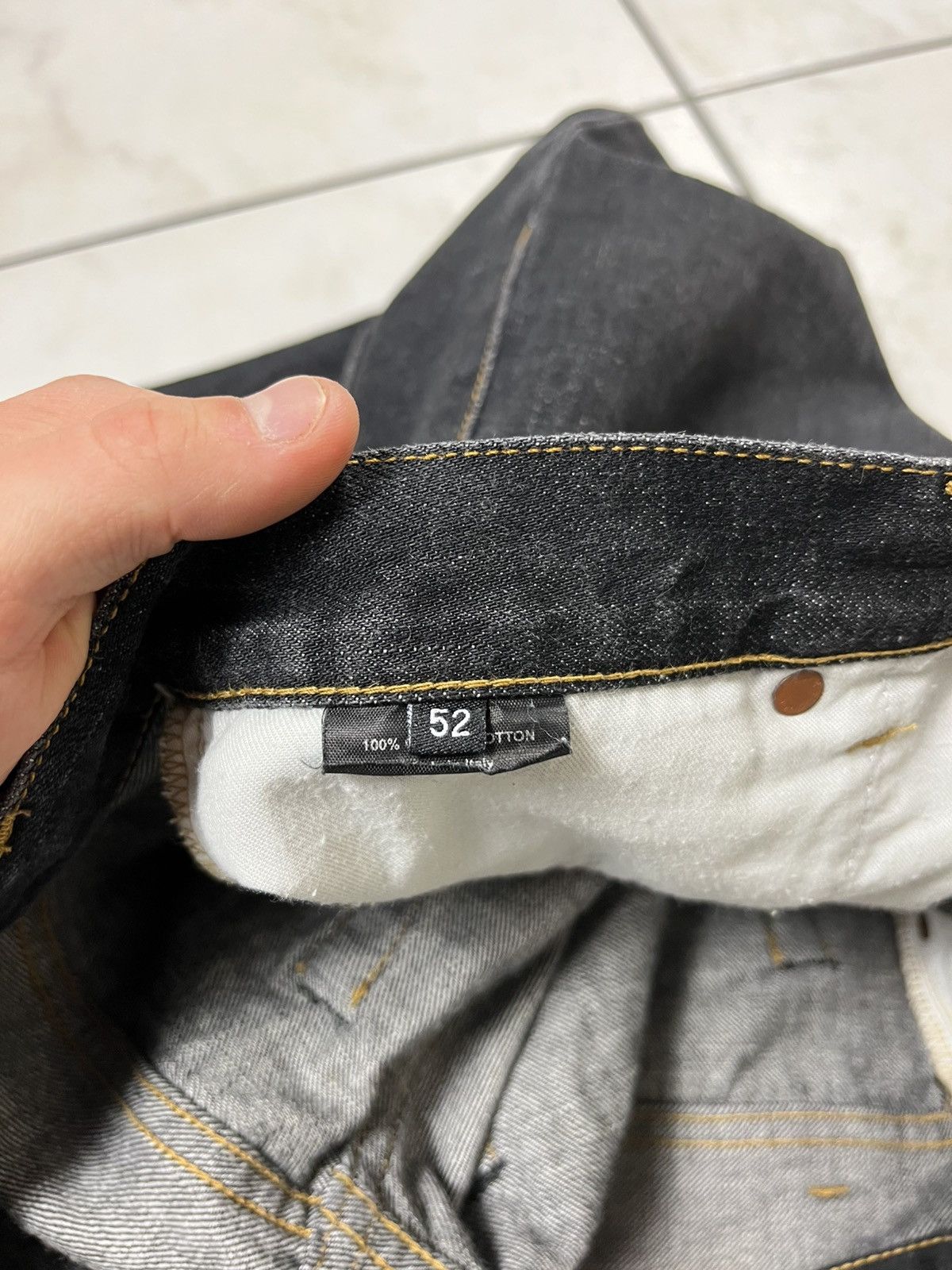 Gucci × Vintage Vintage Gucci regular dark goth raw denim jeans Size US 36 / EU 52 - 23 Thumbnail