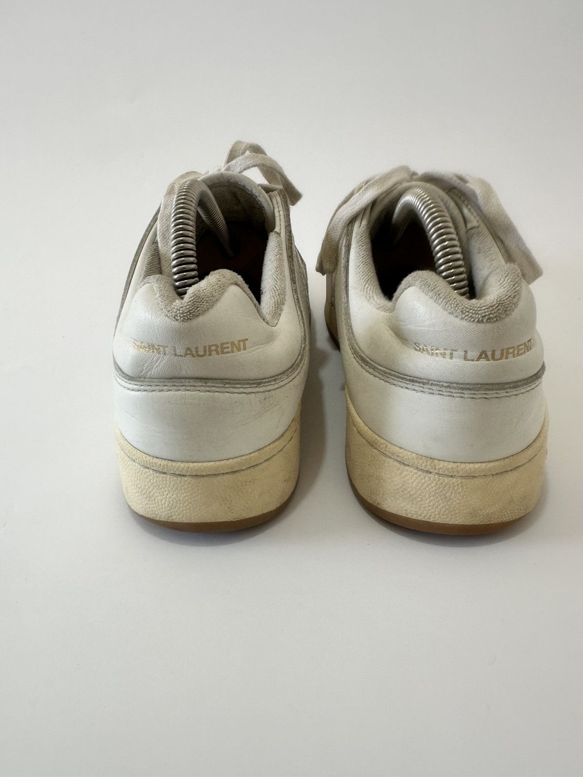 Saint Laurent Paris Saint Laurent White Leather SL/61 Sneakers Size 42.5 EU Size US 9.5 / EU 42-43 - 3 Thumbnail