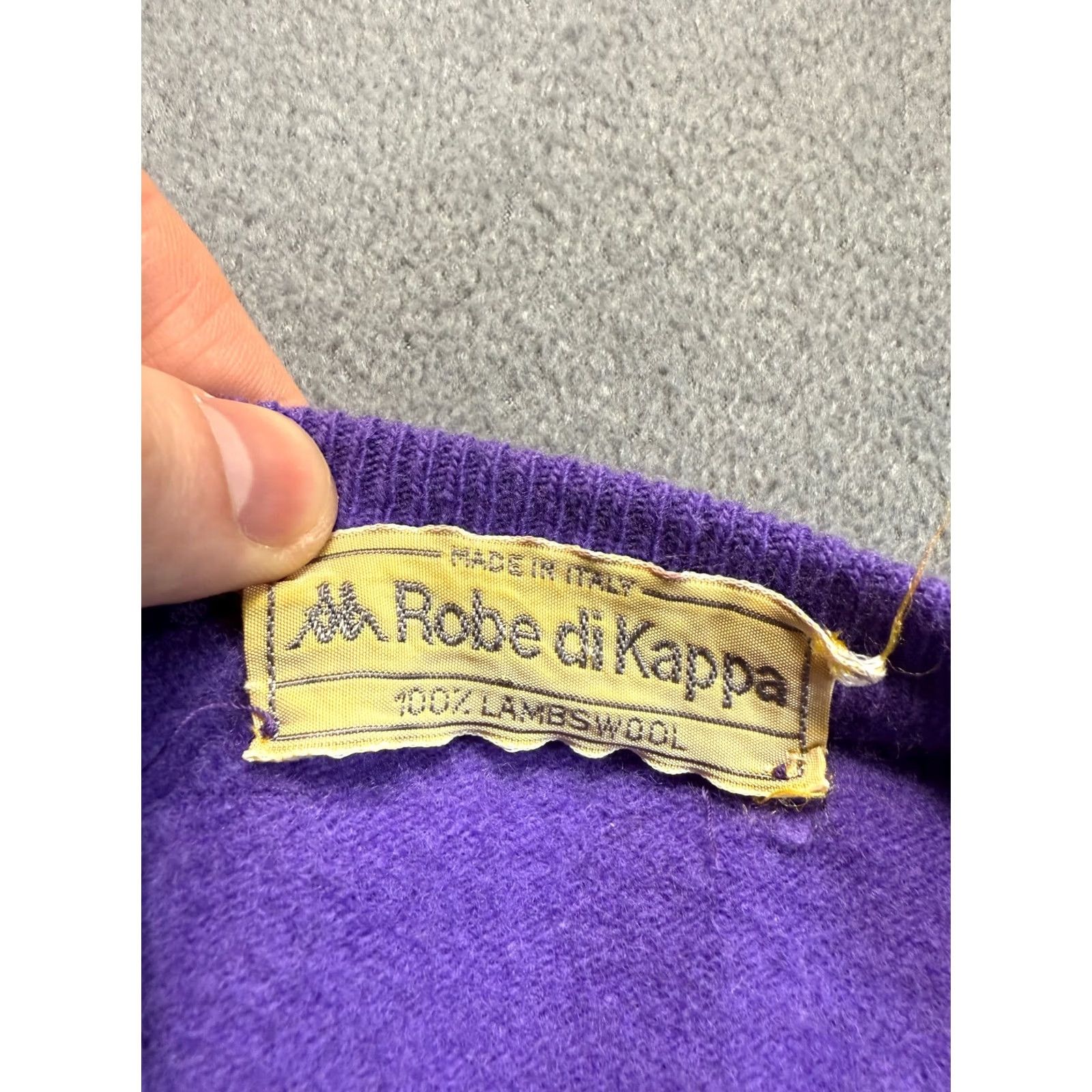 Kappa Vintage Robe di Kappa Lambswool sweater purple womens L size Pullover cardigan style not specified Shirt Size L / US 10 / IT 46 - 3 Thumbnail