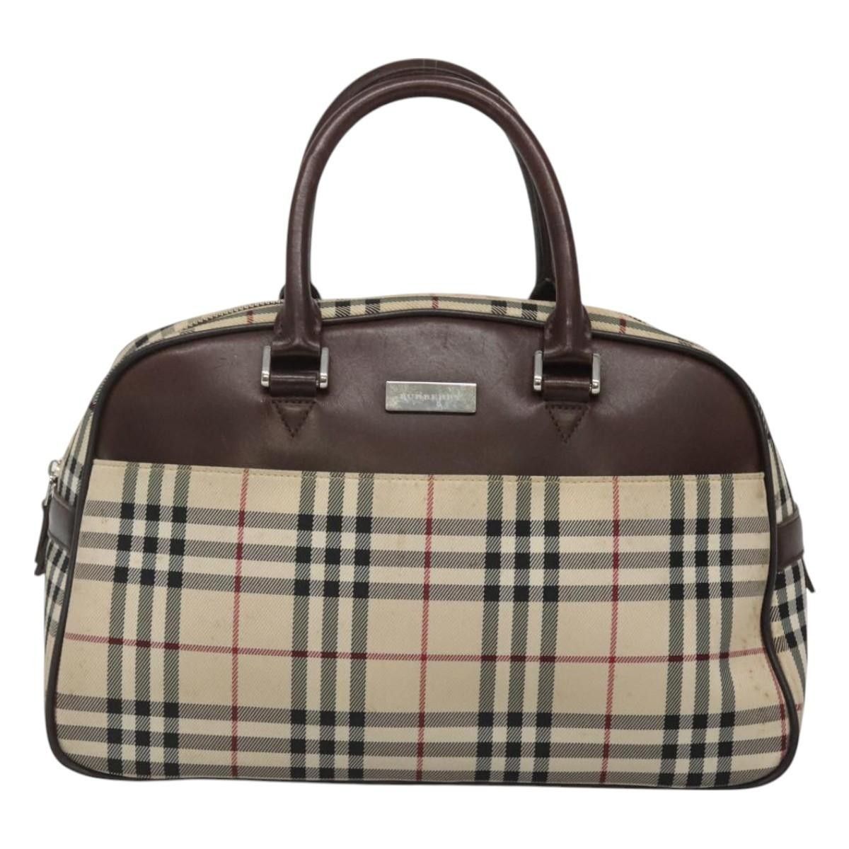 Burberry Burberry Nova Check Bowling Bag Canvas Size ONE SIZE - 1 Thumbnail