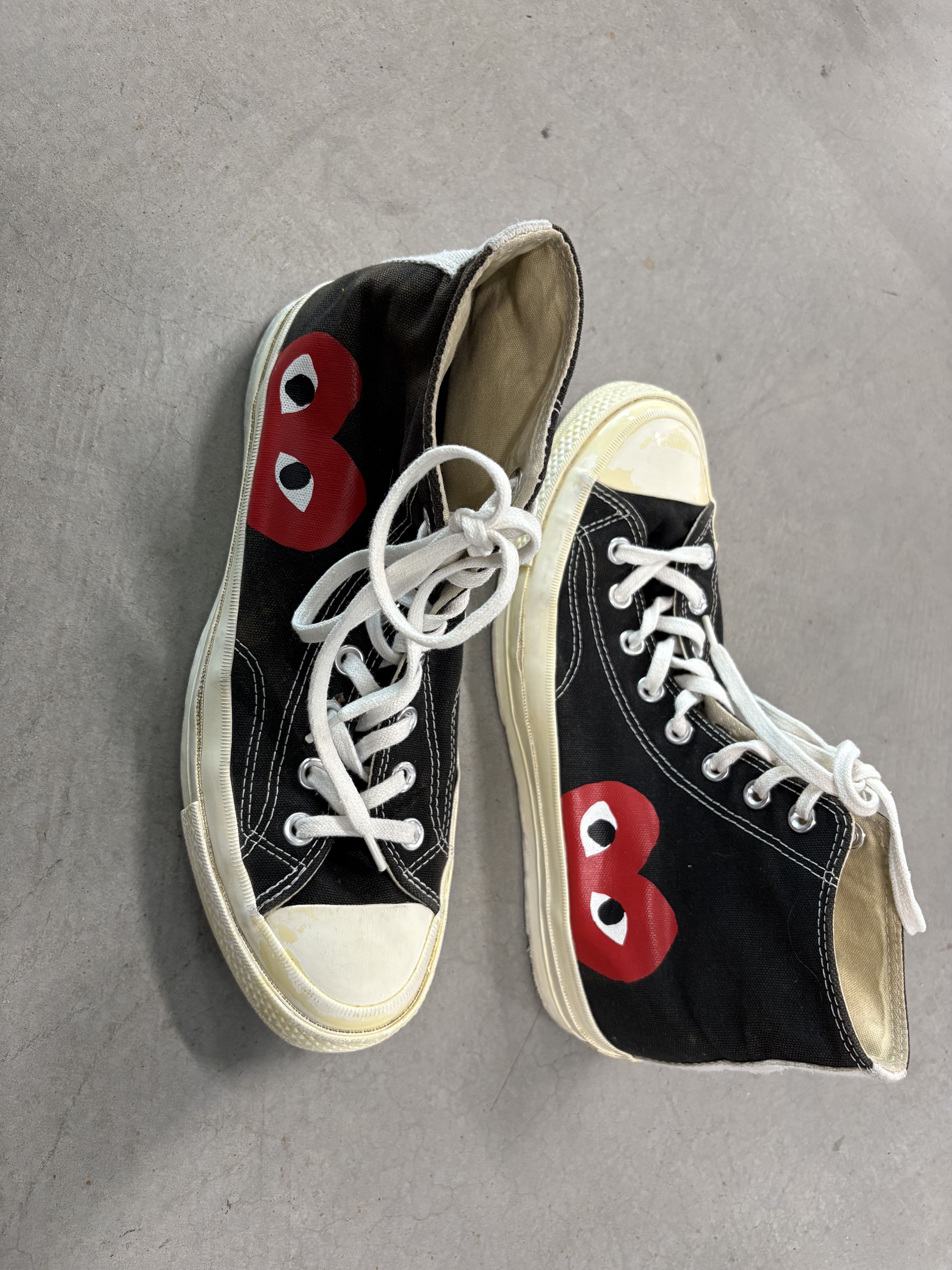 Comme des Garcons Black high‑top Converse x Comme des Garçons PLAY sneakers Size US 8 / EU 41 - 4 Thumbnail