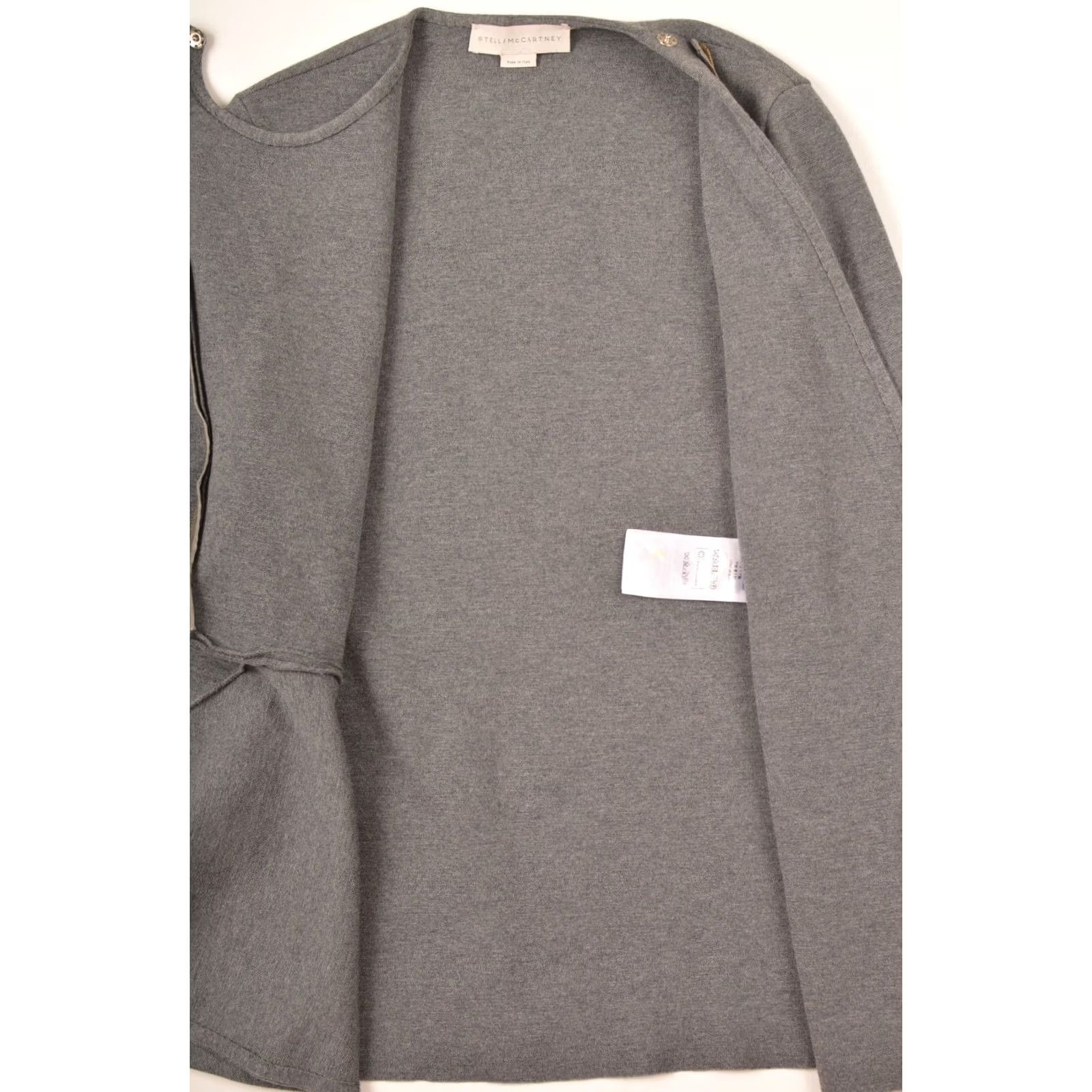 Stella McCartney Stella McCartney Gray Wool Blend Asymmetric Jacket Made in Italy 429665 Size 44 Womens Jacket Size M / US 6-8 / IT 42-44 - 4 Thumbnail
