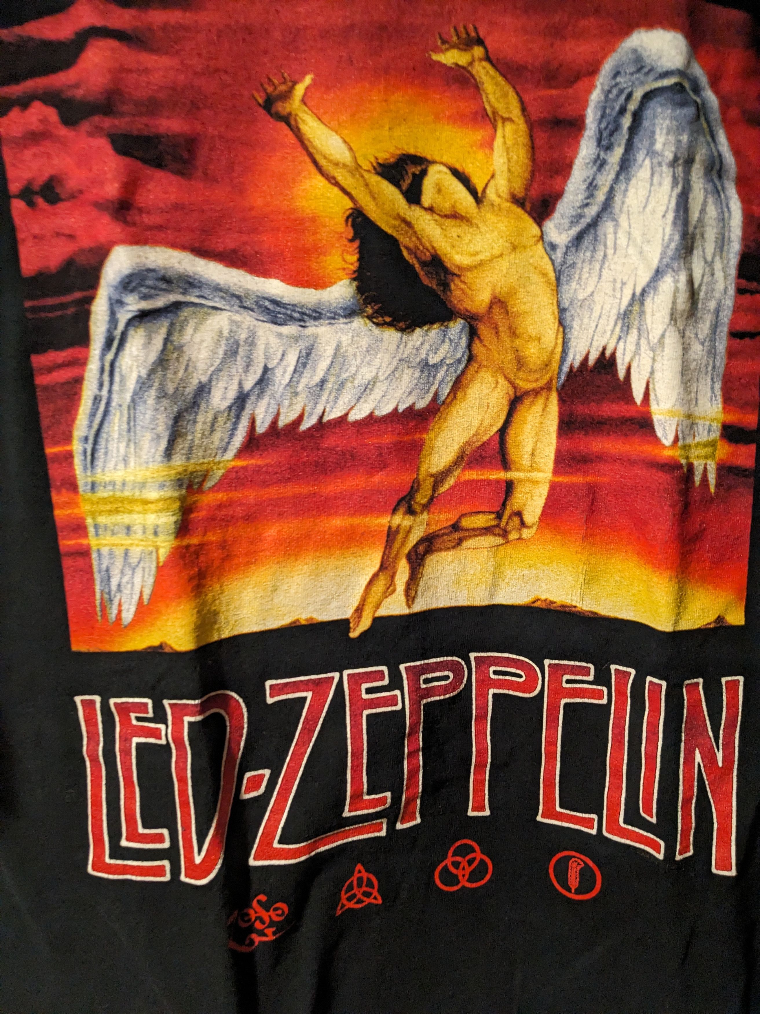 Band Tees × Led Zeppelin × Vintage Vintage Led Zeppelin Icarus Logo Band Tour Large T-Shirt Size US L / EU 52-54 / 3 - 2 Thumbnail