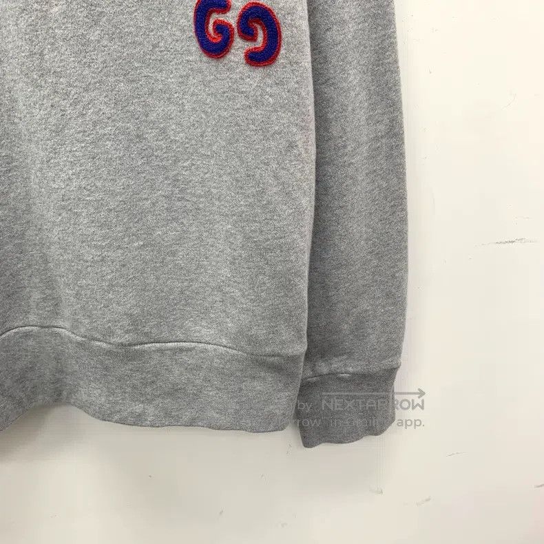 Gucci Gucci Grey deer embroidered cotton round-neck long-sleeved Size US XL / EU 56 / 4 - 4 Thumbnail