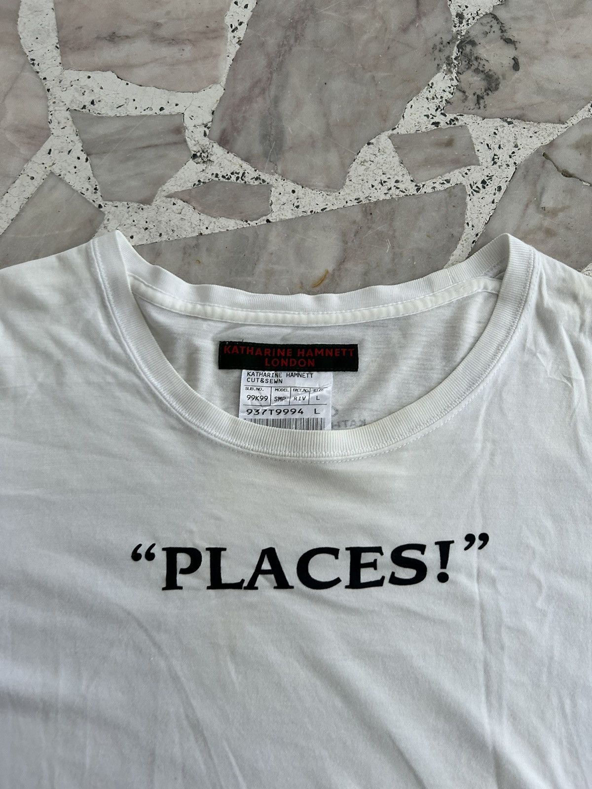 Katharine Hamnett London Katharine Hammnet Places White Fronthit Tee Size XS / US 0-2 / IT 36-38 - 6 Thumbnail