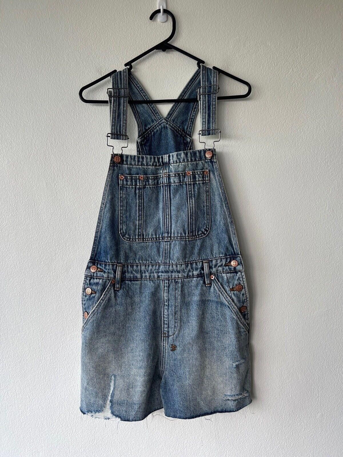 Ksubi new Ksubi womens dress jumpsuit shorts denim overall 24 6 Size 24" / US 00 / IT 34 - 1 Thumbnail
